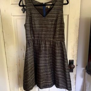 Silver thread Tweed dress by anthropologie sz 12
